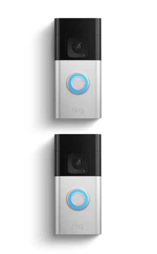 Ring Battery Doorbell Pro, Home or business security, Two-Way Talk with Audio+, 3D Motion Detection, and 1536p HD+ Head-to-Toe Video, 2-pack