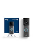 Ring Wired Doorbell Pro (newest model), Home or business security, Retinal 4K with wide-angle video, 10x Enhanced Zoom, and Low-Light Sight, Deep Silver
