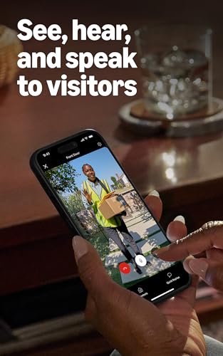 Ring Wired Doorbell Elite (newest model), Native Power over Ethernet, Retinal 4K video, Remote Gate Access, 10x Enhanced Zoom, and Low-Light Sight