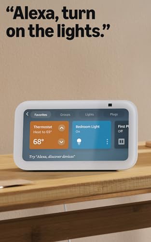 Amazon Echo Show 5 (newest model), Smart display, Designed for Alexa+, 2x the bass and clearer sound, Glacier White