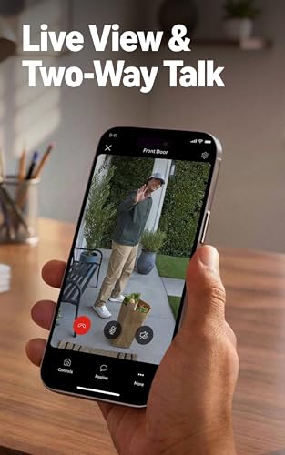 Ring Wired Doorbell (newest model), Wide-Angle Retinal 2K, up to 6x Enhanced Zoom, pair with Alexa or Ring Chime for in-home alerts, Speckled Gray