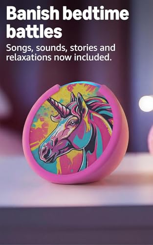 Amazon Echo Pop Kids (newest model), Enjoy age-appropriate audiobooks, interactive games and Alexa+ experiences to create and learn, Disney Princess design