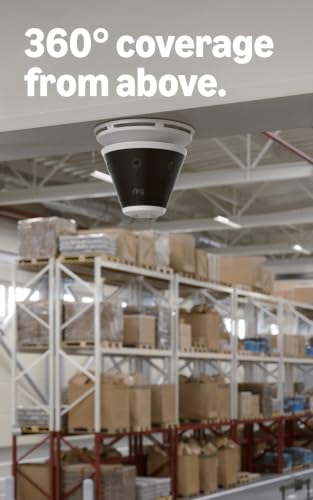 Ring Elite 360 4K, Six Retinal 4K Cameras, 360° Field of View, Built for Business, Panorama Control, Plug-In and PoE Type 4 Compatible, White