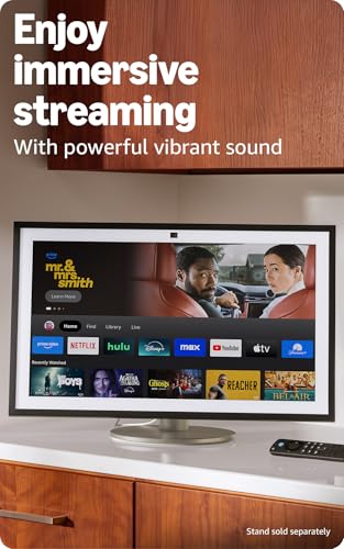 Amazon Echo Show 21 (newest model), Full HD 21" kitchen hub for home organization, with built-in Fire TV, Designed for Alexa+