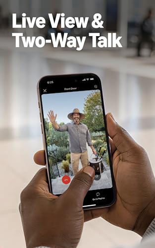 Ring Battery Doorbell (newest model) — Retinal 2K with wide-angle video, up to 6x Enhanced Zoom, Two-Way Talk, and Built-In Battery, Speckled Gray