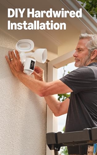 Ring Floodlight Cam Wired Pro, Home or business security, Retinal 2K Video, Color Night Vision and Two-Way Talk with Audio+, Black