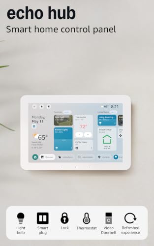 Amazon Echo Hub (newest model), 8” smart home control panel, Designed for Alexa+, Compatible with thousands of devices